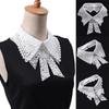 Black White False Collar Lace Floral Decoration Collar Fashion Fake Collar  Women Girls