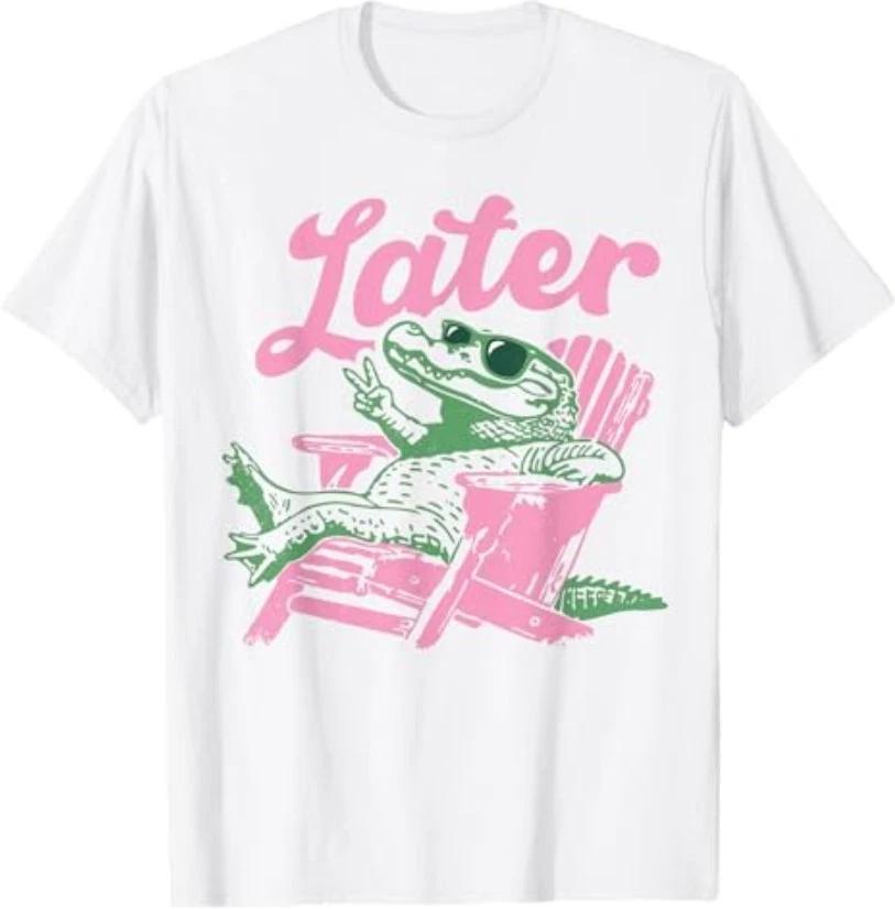 See You Later Teacher Summer Alligator Last Day of School T-Shirt M