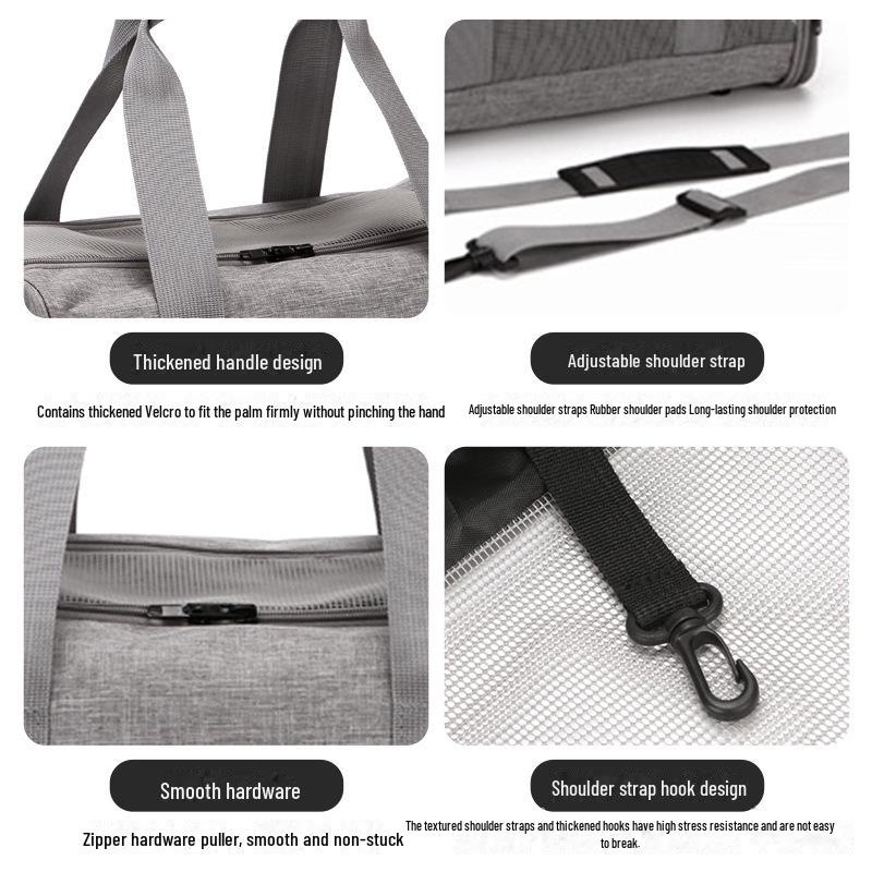 Portable Pet Travel Bag: One-Shoulder Cat, Dog, and Teddy Bear Carrier