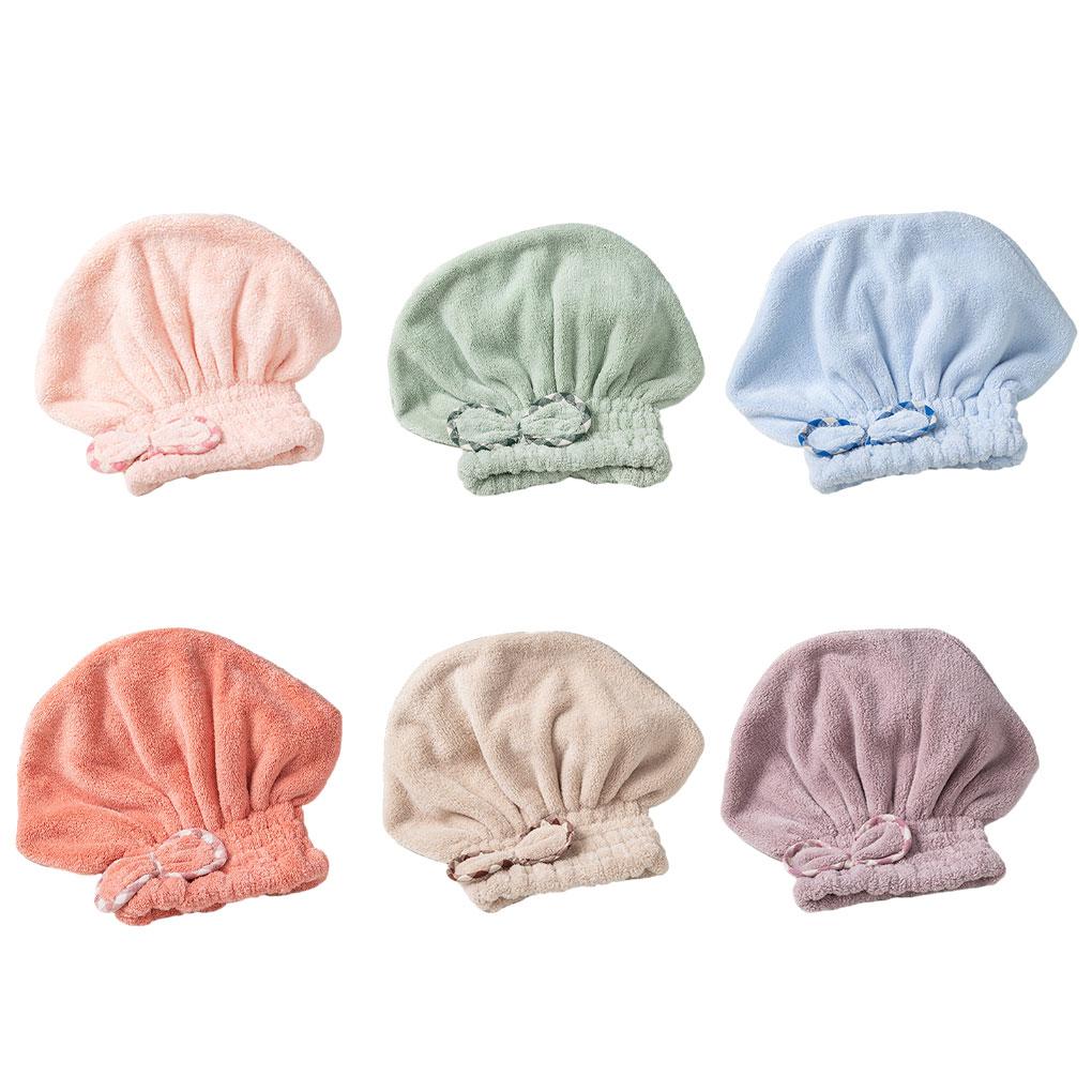 Women Hair Fast Drying Towel Portable Elastic Adjustable Bath Hat Casual Style Shower Cap Portable Bathroom Supplies