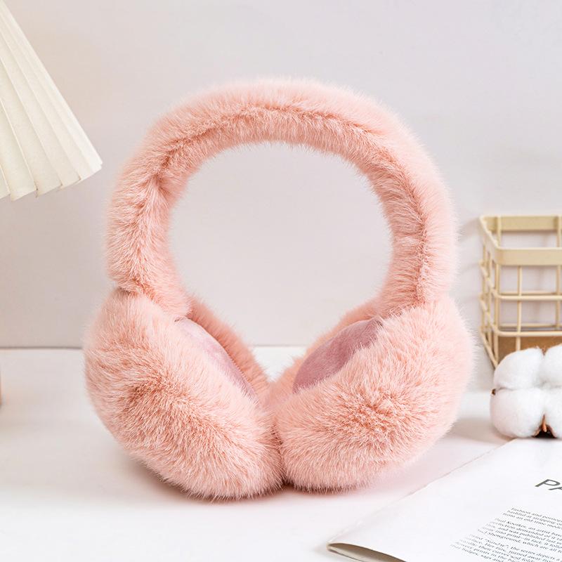 Women's Winter Mink Plush Foldable Earmuffs - Cute, Warm, Windproof, and Anti-Freeze Ear Protection