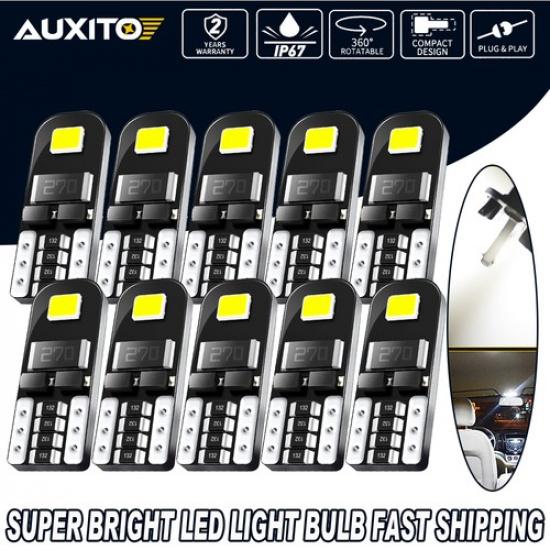 AUXITO LED T10 INTERIOR LIGHT WEDGE BULB 12V 168 194 CAMPING W5W White Canbus