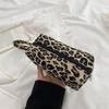 Geantă de machiaj cu imprimeu leopard, originală, cu senzație de înaltă clasă, de mare capacitate