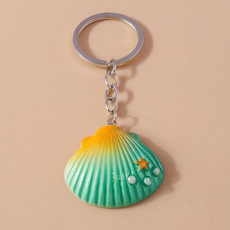 Cute Luminous Conch Keychain Marine Life Keyring Pendants for Car Key Holder Women Girls Handbag Accessories Jewelry Gifts