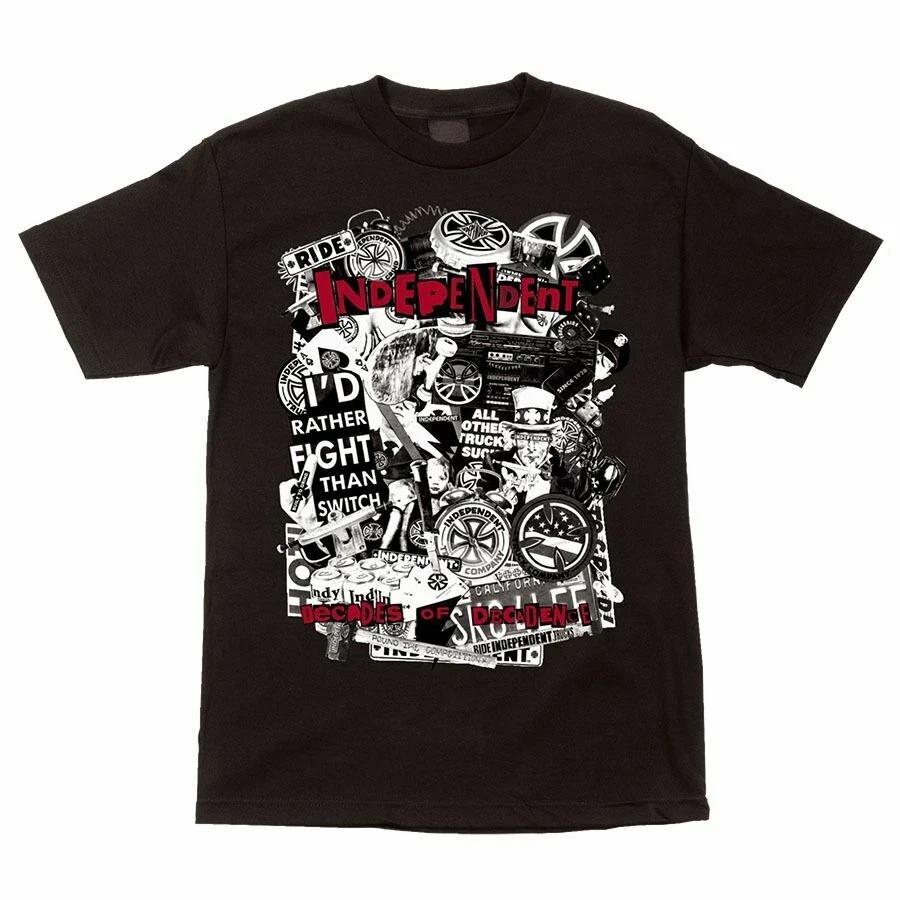 Independent Trucks DECADES OF DECADENCE Skateboard T Shirt BLACK XXL