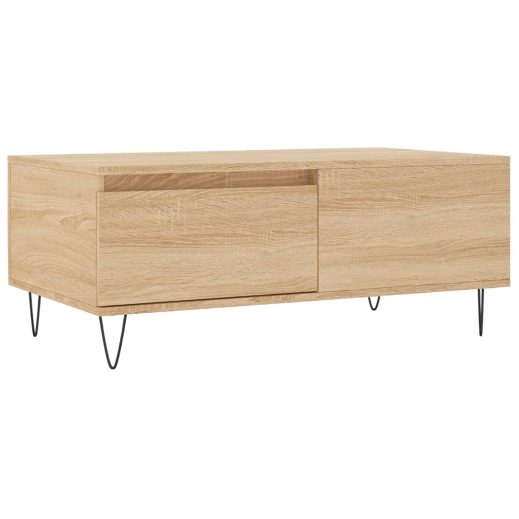  Coffee Table, Sonoma Oak 90x50x36.5 Cm Wood-based Material