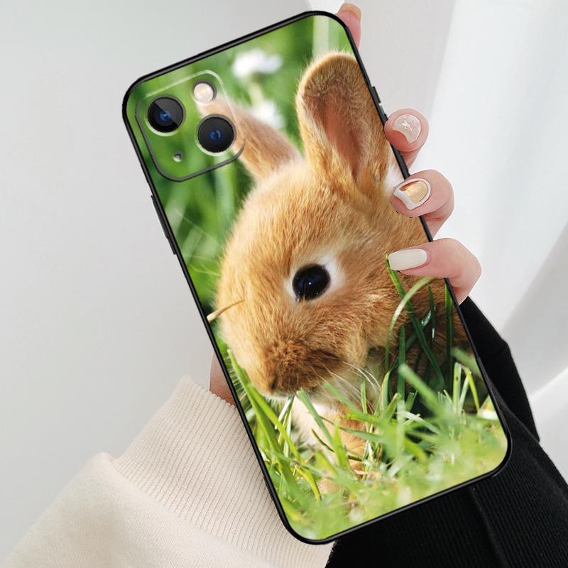 Baby Rabbits Bunny Phone Case For iPhone 17 Pro Max 14 13 12 11 15 16 Pro Max mini 16 15 Plus 16e 17 Air Cover