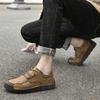 Genuine Leather Lace Up Men Casual Flat Shoes Comfortable Non-slip Lightweight Daily Walking Driving Shoes for All Seasons