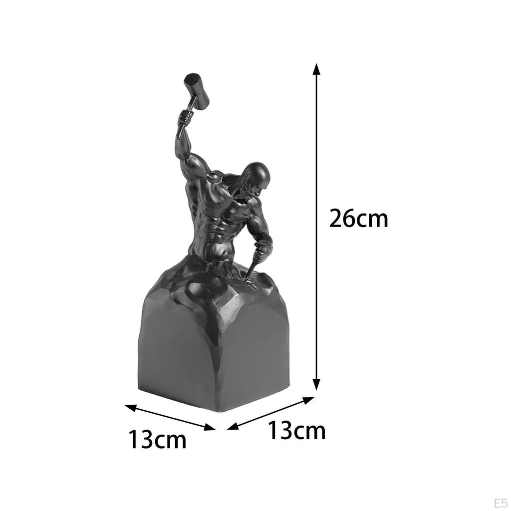 Carved Inspirational Statue, Self-Carved Figurine, Home Decorative Collectible Statue for