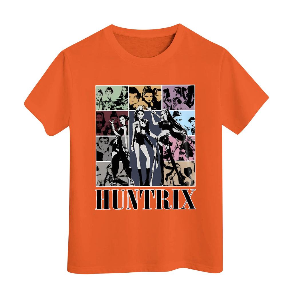 Boys Girls Round Neck Casual Printed Short-sleeved T-shirt Top