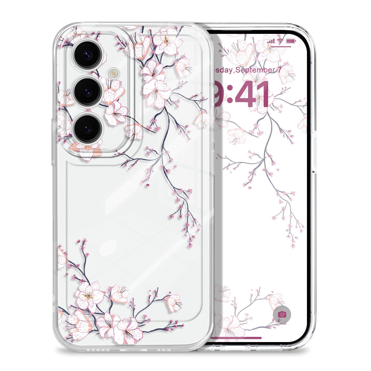 

Flower Dance Transparent Phone Case For Samsung Galaxy S26 S25 S24 S23 FE Plus Ultra Soft TPU Cover Galaxy S26 Ultra прозрачный