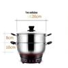 Wutuo 304 Stainless Steel Multi-Function Electric Cooking Pot with Dual Steamer