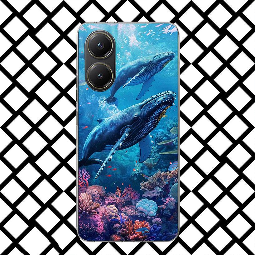 Humpback Whale Sea Giant Phone Case for Xiaomi Poco F7 Ultra X7 X6 X5 Pro X4 Gt M8 M7 Redmi 15 15C 13 13C 12 12C Soft Cover Fund