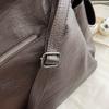 Faux Leather Tote Bag with Dual Zipper Pockets Adjustable Shoulder Strap Women's Everyday Fashion Handbag