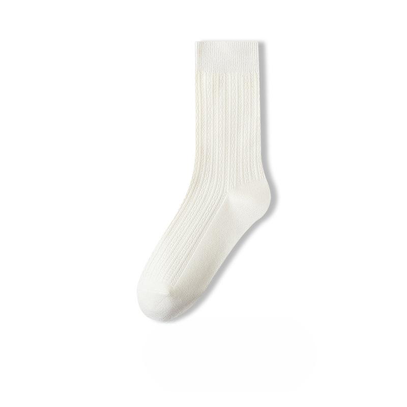 Female Spring and Autumn Comfortable and Casual Pure Color Boneless Sweat Absorption Breathable Multi Pattern Socks
