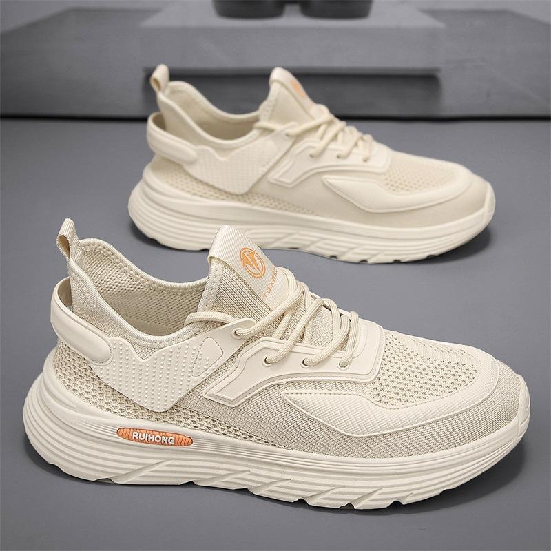 

Летний тренд 2024 года, популярная мужская спортивная обувь с летающими плетеными кроссовками, повседневная обувь для бега с низким верхом, сверхлегкая мужская обувь из сетки 39