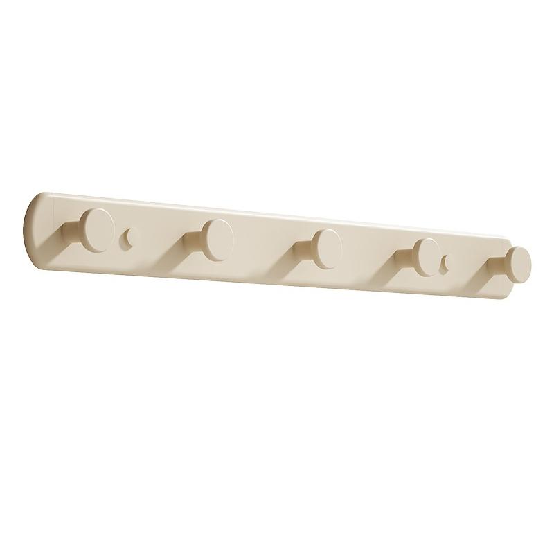 1Pc Wall Mounted Clothes Rack Bedroom Rows Of Back Door Hooks Space Saving No Hole Punching Bathroom