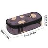 Pencil Pouch Neat Design Scratch Resistant Polyester Zipper Closure with Mesh Pocket Removable Divider and Pen Slots for Students