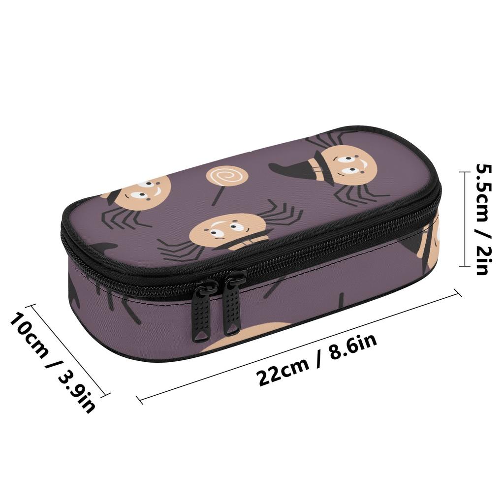 Pencil Pouch Neat Design Scratch Resistant Polyester Zipper Closure with Mesh Pocket Removable Divider and Pen Slots for Students