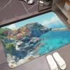 1pc Coastal Town Sea View Doormat Non-Slip Absorbent Microfiber Rug for Bathroom Bedroom Outdoor Entrance
