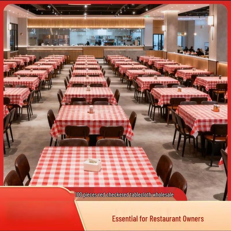 Yingtang Thickened Disposable Checkered Tablecloths