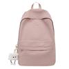 Solid Color Backpack Women's Large Capacity College Style Backpack Student Schoolbag