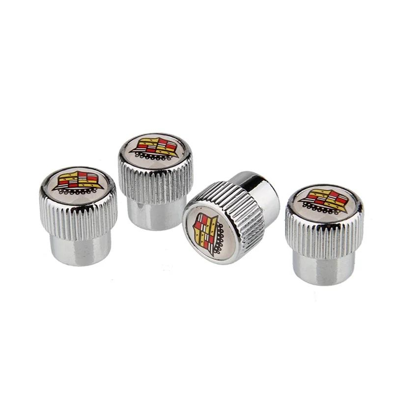 3D Car Valve Caps For Cadillac Escalade ATS BLS CTS CT4 CT5 CT6 EXT STS SLS SLR SRX XLR Wheel Stem Caps Valve Air Cover Styling