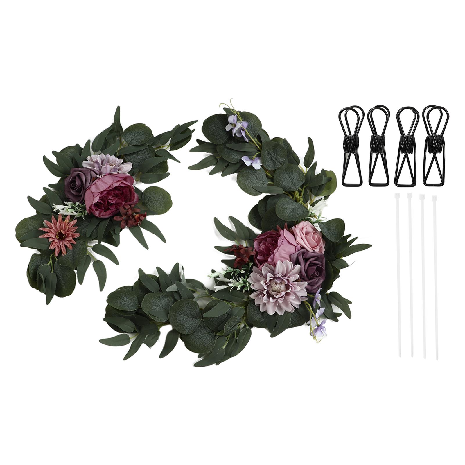 2 Set Wedding Floral Decorations Rose Shape Lifelike Vivid Color Odorless Welcome Flower Decorations 18046 SZ