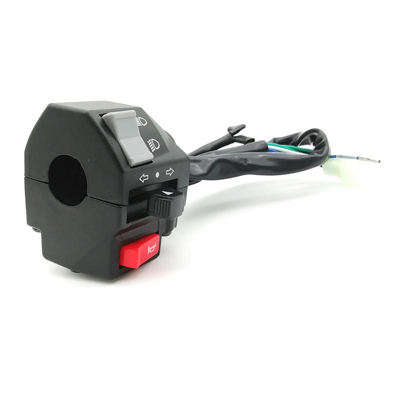 Pair Motorcycle 22mm 7/8" Handlebar Switch Horn Headlight Electric Start Button