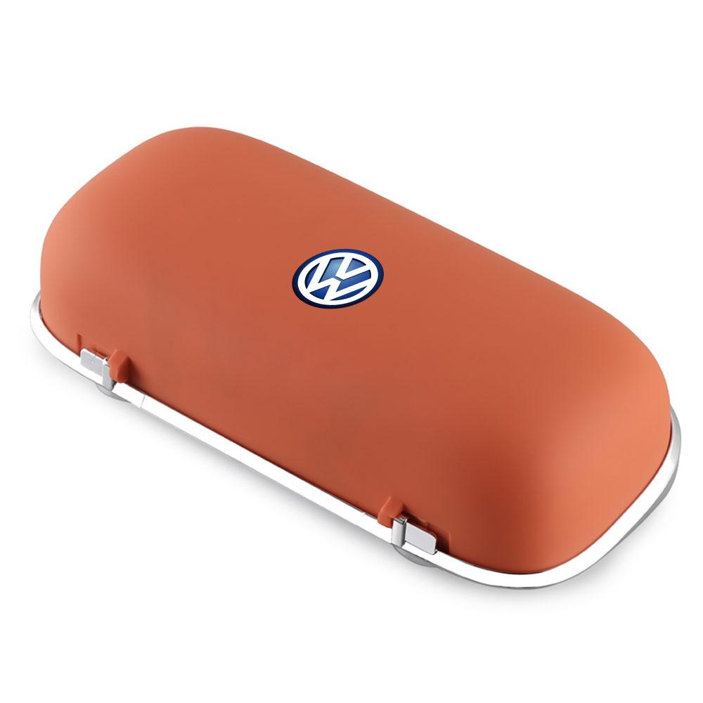 T301pcs Car Visor Sunglasses Glasses Holder Clip Box Accessories Valve Cap For Volkswagen MK6 Golf Rline GTI Touareg GTD CADDY Bora