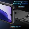 KEYSION Shockproof Armor Case for Infinix Hot 60i 5G Soft Silicone+PC Metal Ring Stand Phone Back Cover for Infinix Hot 60i 5G