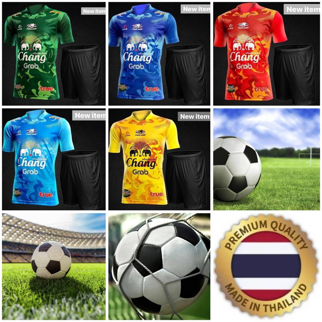 THAILAND Nationales Fußball-Trainingstrikot, Cheer-Print, schnelltrocknendes Polo-Shirt aus Polyester, kurzärmelig, Uniform, Elefanten-Logo, Sport, Outdoor