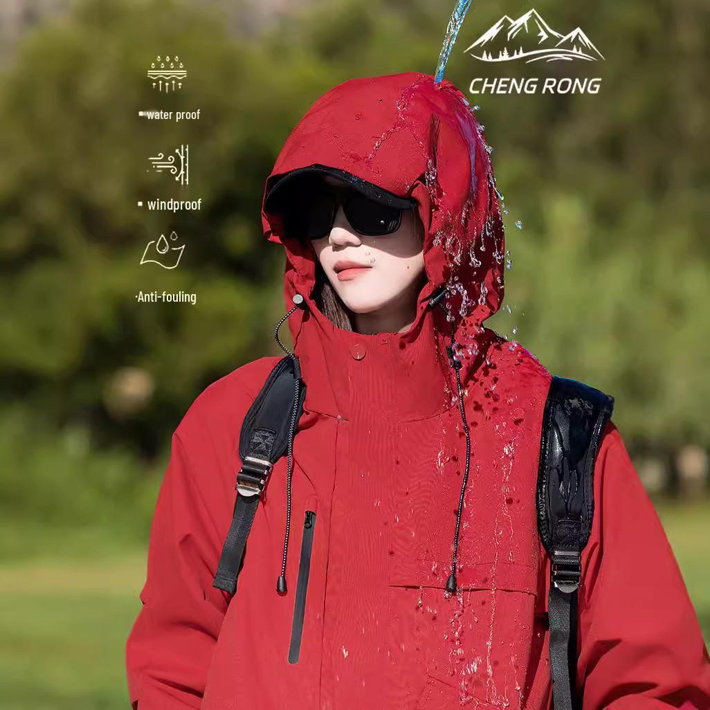 

Couple s Windproof Waterproof 3-in-1 Outdoor Hardshell Jacket for Autumn/Winter Mountaineering M