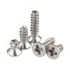 Nickel-Plated Carbon Steel Phillips Flat Head Self-Tapping Screws for Fans
