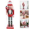 25Cm Wooden Wooden Nutcracker Nutcracker Soldier Christmas Nament Home Decor Figurine Holiday Craft Garden Decoration