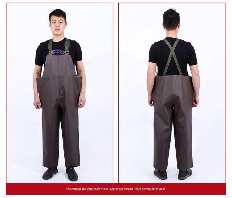 Wasserdichte Seeigel-Aquakultur-Overalls - Schmutzabweisende, schuhlose Leder-Fischerhosen