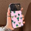 Cactus Succulents Phone Case For iPhone 17 16 15 14 13 12 11 Pro Max Plus Silver candy Matte Cover