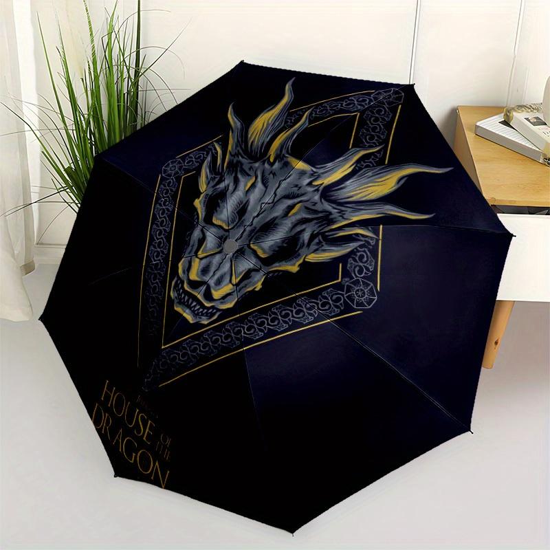 1pc Game of Thrones Windproof Automatic Umbrella, Lightweight for Women/Men, Perfect Christmas Gift a0811267