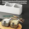 Ensemble Boîte à Épices Intégrée Murale Articles de Cuisine Maison Support Pot à Sel Assaisonnement Anti-Humidité