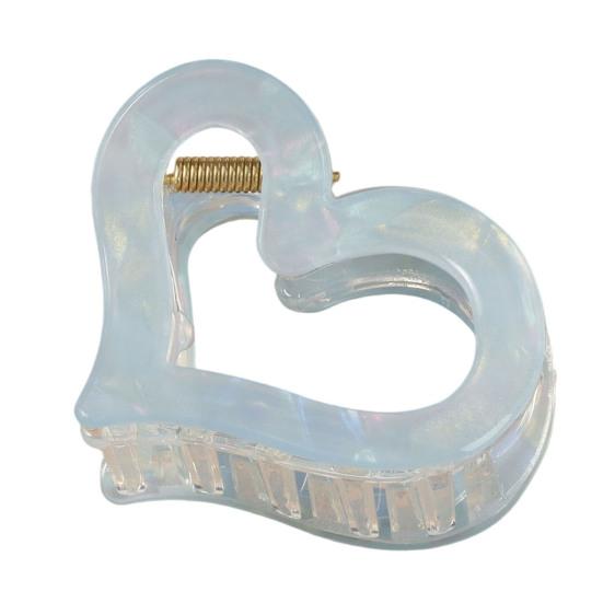 

Hair Claw Anti-slip Teeth Hollow Heart Design Hair Clip Medium Size Back Head Shark Hair Claw Strong Grip Hair Accessory