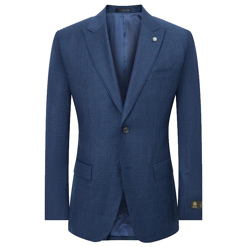 Мужской приталенный клетчатый пиджак Baoxiniao из чистой шерсти EBB233030S 46A