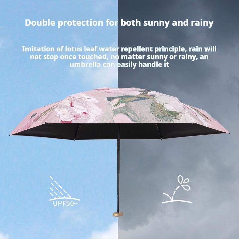 Compact Travel Mini Umbrella Uv Protection Capsule Umbrella 3/6 Fold Ultra Lightweight Sunshade Umbrellas Protable Manual
