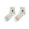 Sock Children's Mesh Breathable Short Socks for Spring and Summer, Pure Cotton Socks with Cat Embroidery and Ear Fungus Lace Trim.