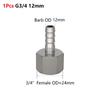 1Pcs 111 Stainless Steel Hose Barb Connector Silver Tone Straight Design Pipe Fitting Connector 6-19mm Barb Sizes