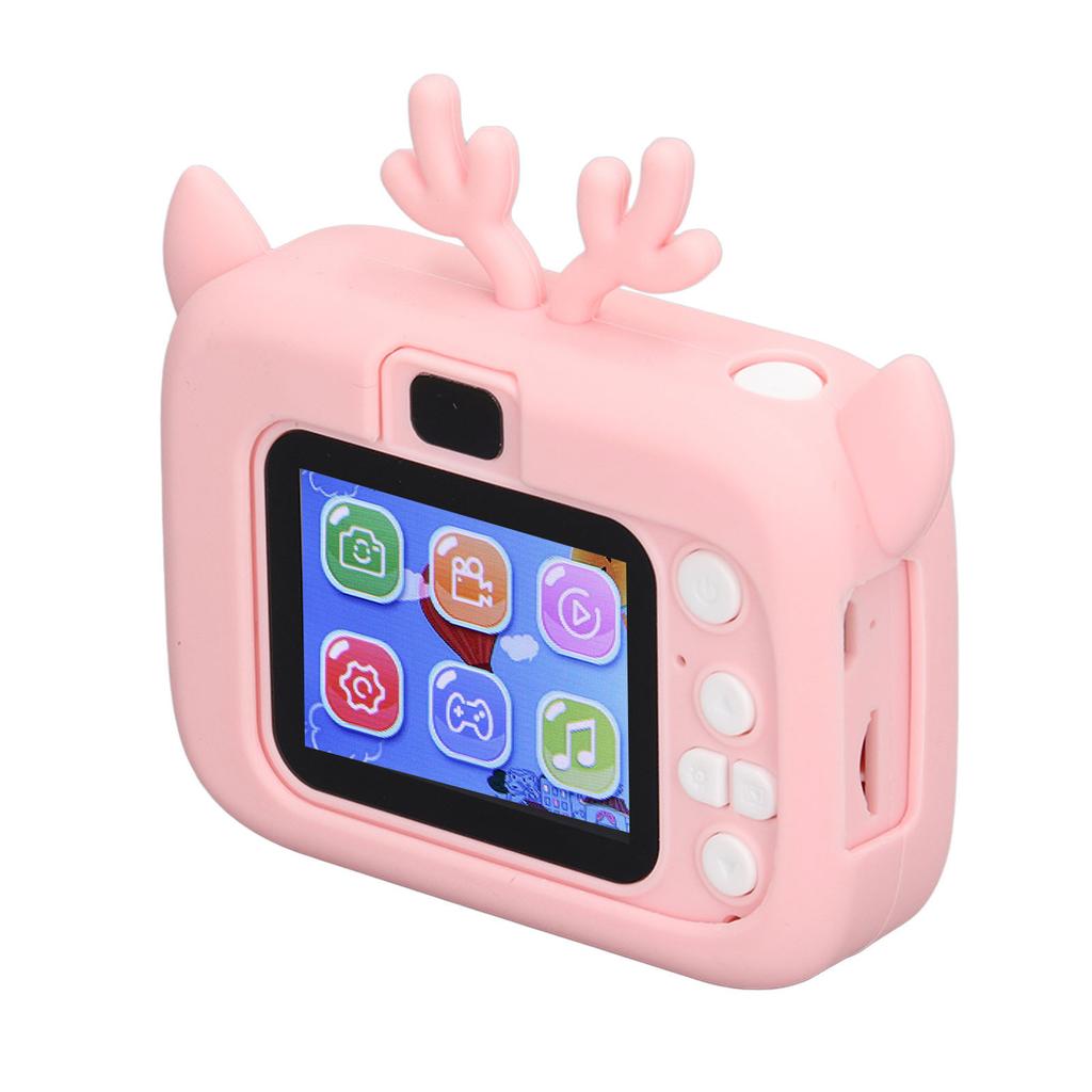 2in Children Camera 20MP HD Video Photograph Kids Digital Camera Built In Battery USB Charging Pink