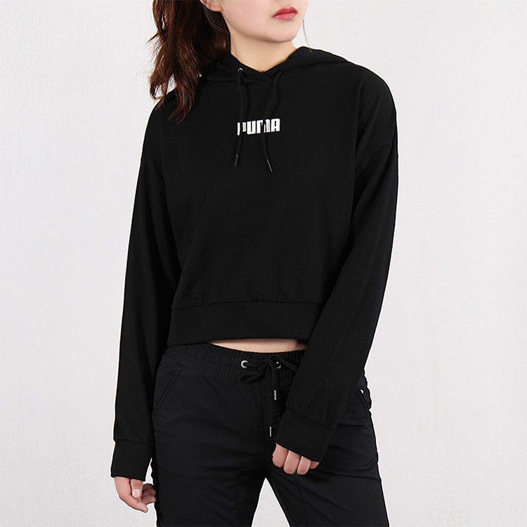 Puma Sweatshirts Women's Black Hooded Moderate 579612-01