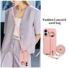For iphone 16 15 14 Plus 16E Case PU Leather Wallet Bag Grip Strap Holder Neck Shoulder Long Crossbody Lanyard Ring Clasp Cover
