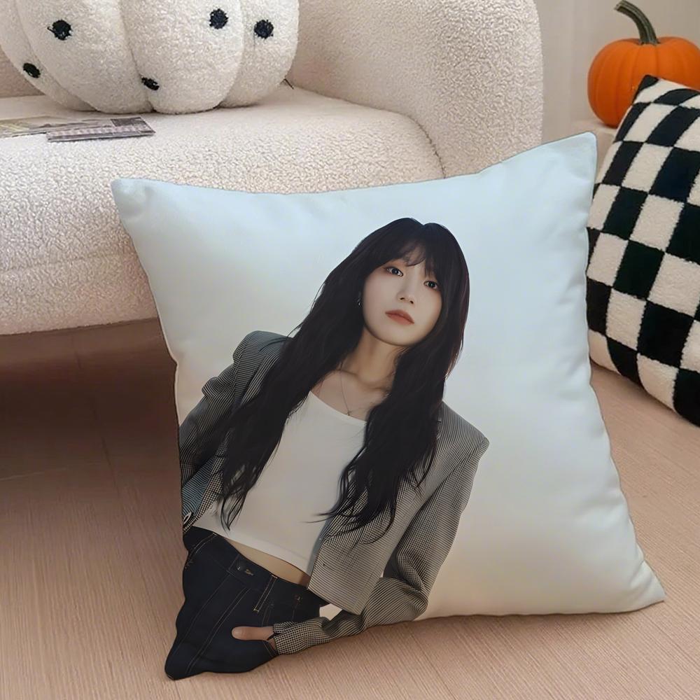 singer sweet JJung Eun Ji Cushion Cover Throw Pillow Cover Hidden Button Durable Polyester Chair Cushion