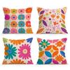 Abstrakte Blumen-Kissenhülle Überwurf-Kissenbezug Nordischer Vintage-Stil Kissenbezüge Haus Wohnzimmer Sofa Couch Sitzdekoration