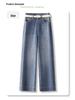 2025 Women's Yellow High Waist Straight Leg Jeans - Slimming, Cropped, Loose Fit for Spring/Autumn